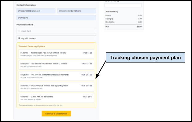 Collect credit plan information